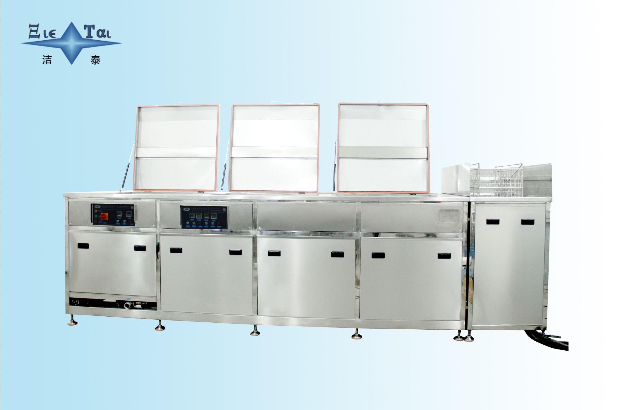 Four Tank Ultrasonic Cleaning Equipment 35KW Manual Ultrasonic Cleaner Industria
