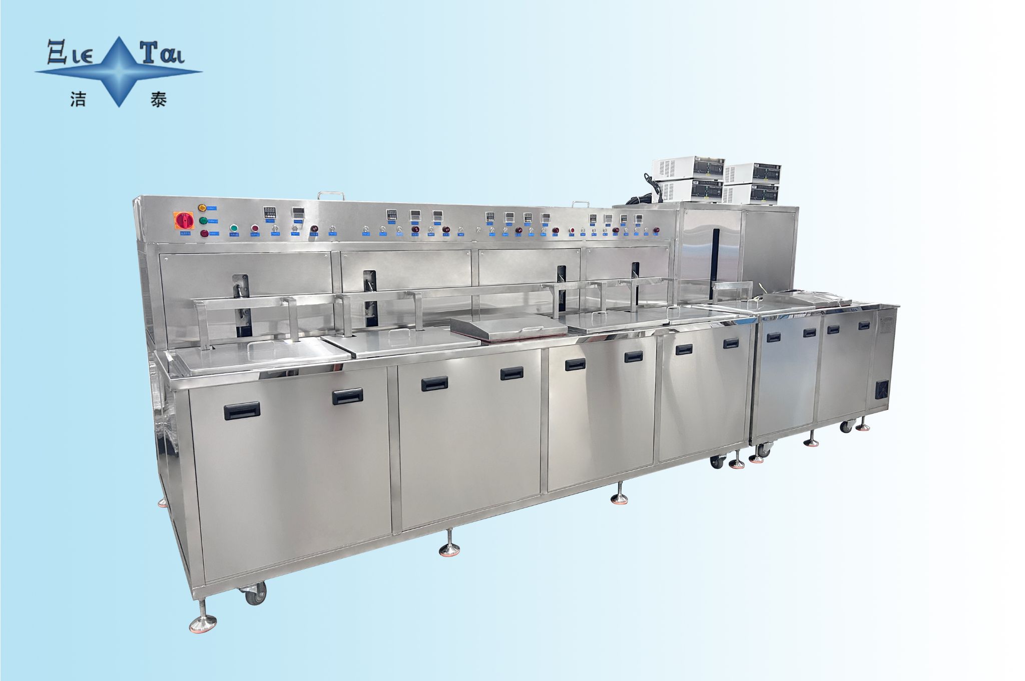 Seven Tank Instrument Ultrasonic Cleaner 60KW Large Ultrasonic Cleaner For Optic