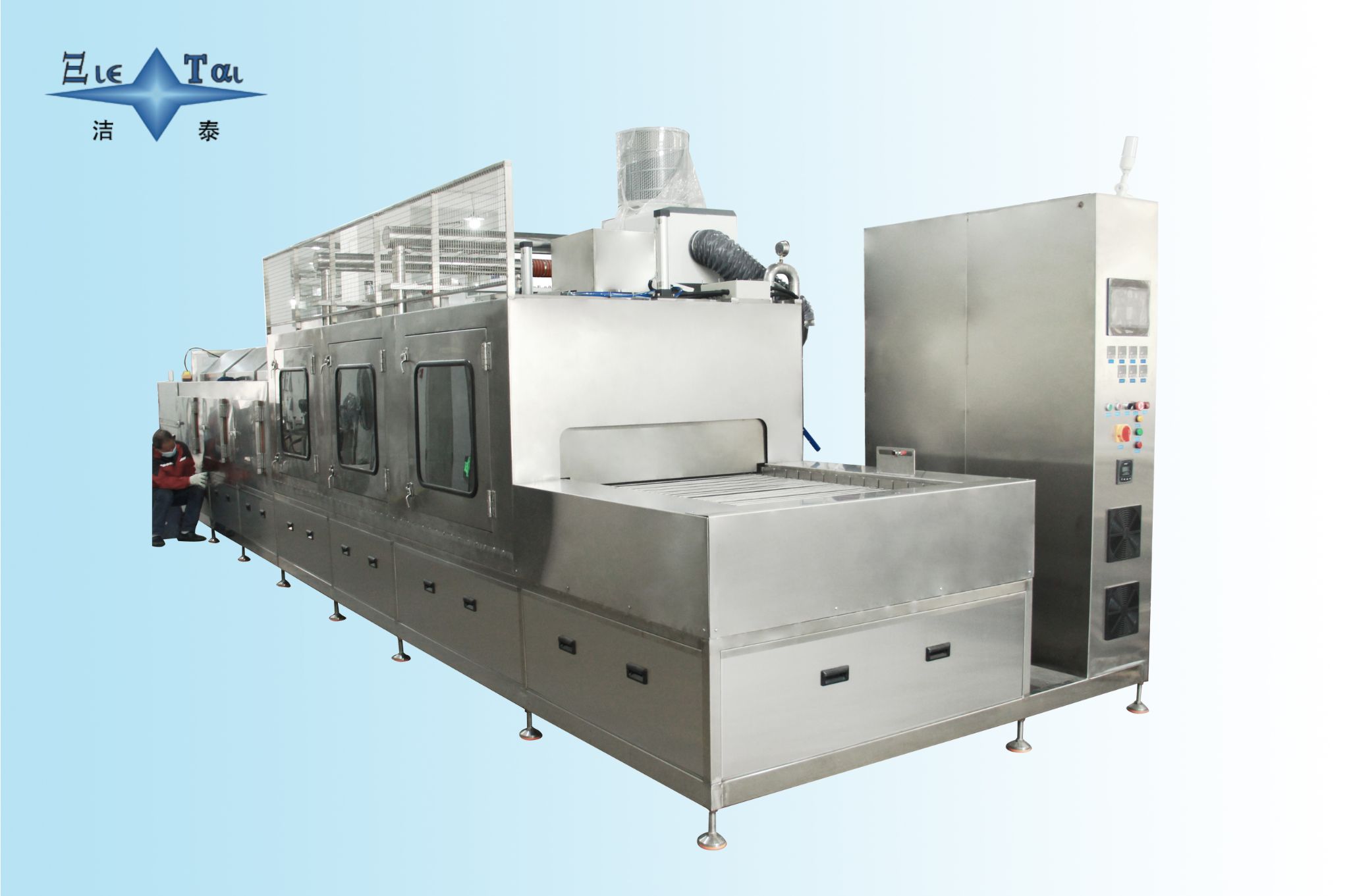 120KW Medical Ultrasonic Cleaner Through Type Surgical Instrument Cleaning Machi