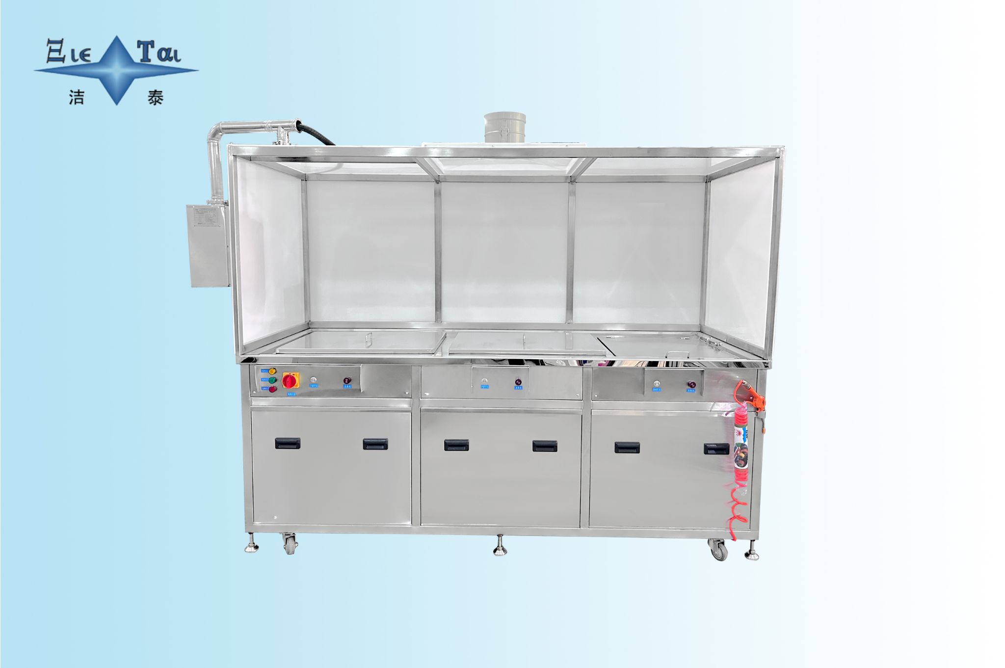 Three-Tank Manual Ultrasonic Cleaner